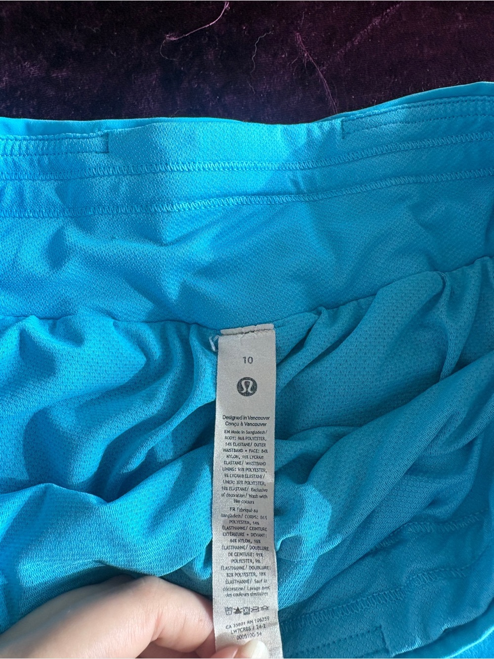 Lululemon Kayak Blue Fast and Free shorts - Picture 4 of 4